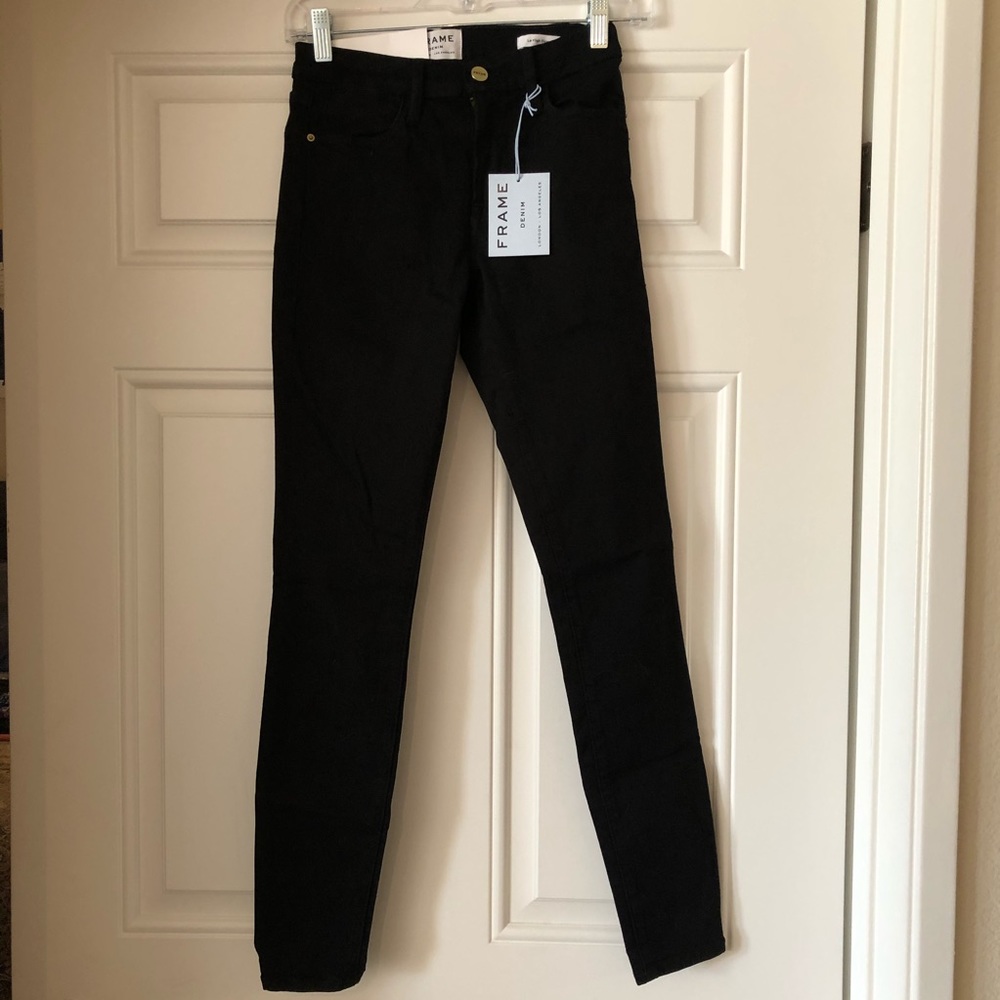 Black Frame Le High Skinny Jeans 25
